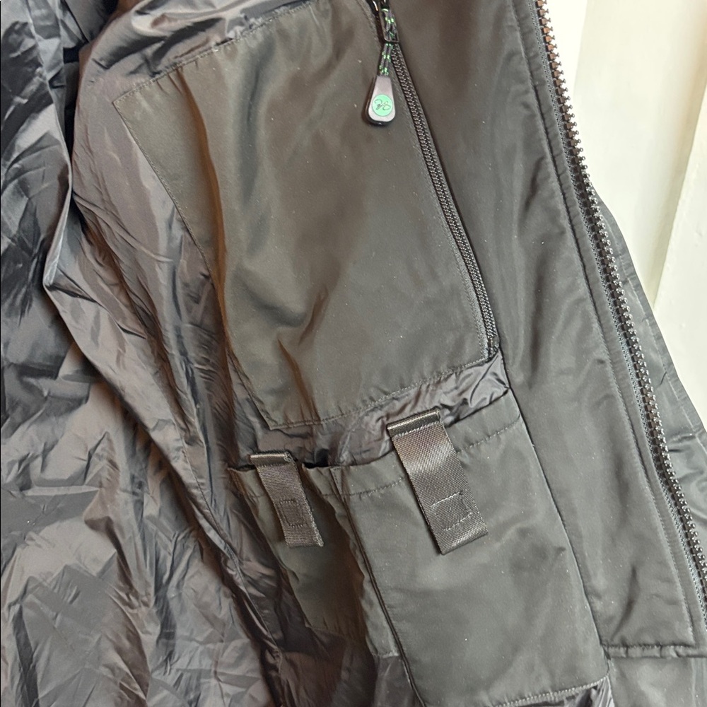 North Aware Women's Large Black Smart Winter Parka Faux Fur-Trimmed Hooded - Picture 12 of 14